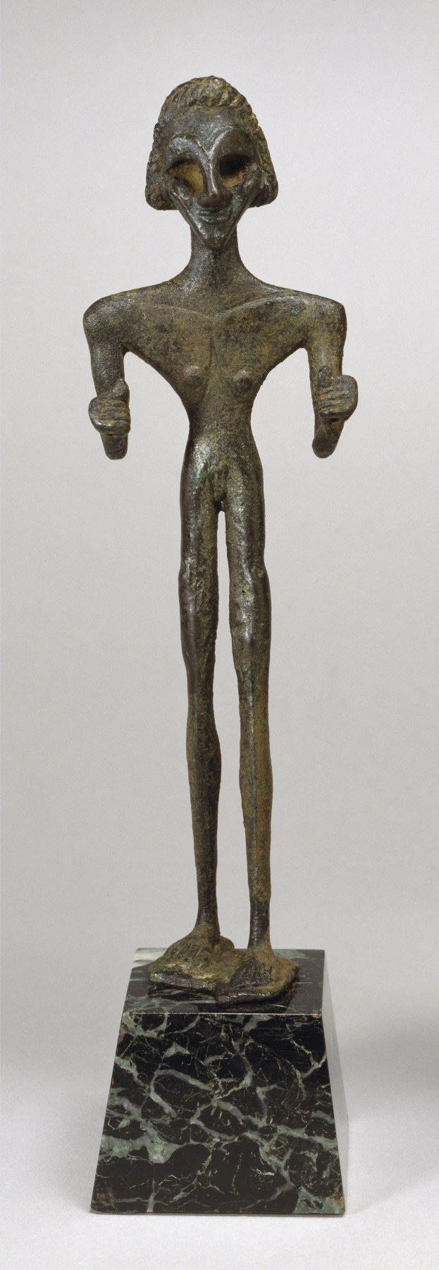 Figurine votive masculine en bronze provenant de Syrie, identifiée à Baal.