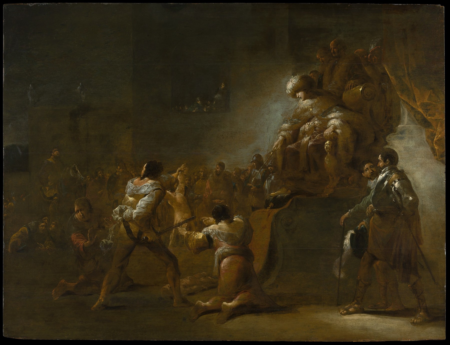 Le Jugement de Salomon peint par Leonaert Bramer.