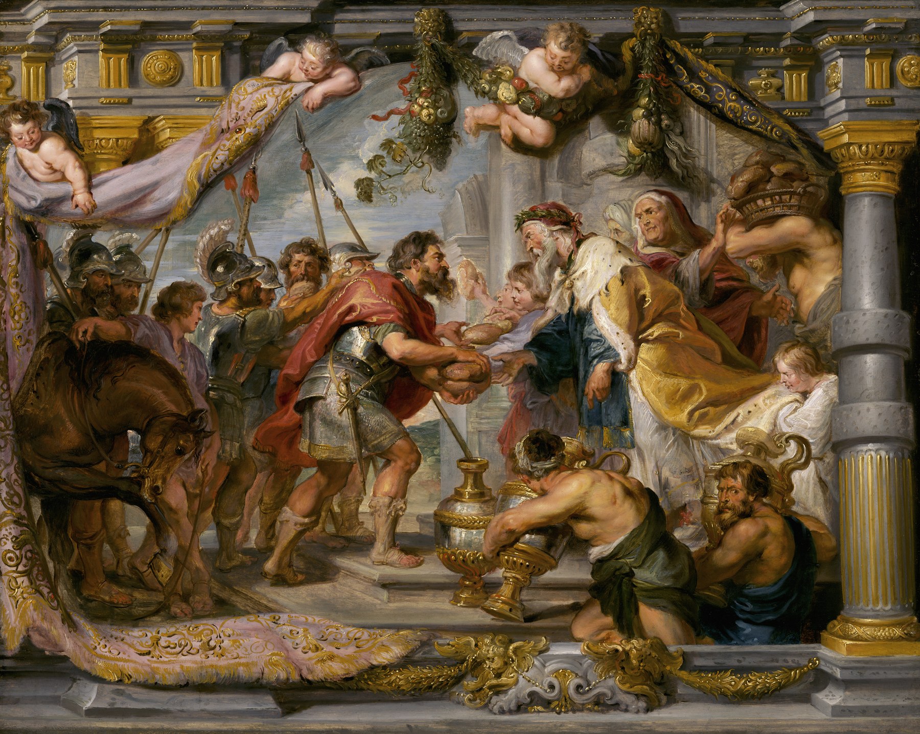 Rencontre d’Abraham et Melchisédeq dans une œuvre de Rubens.
