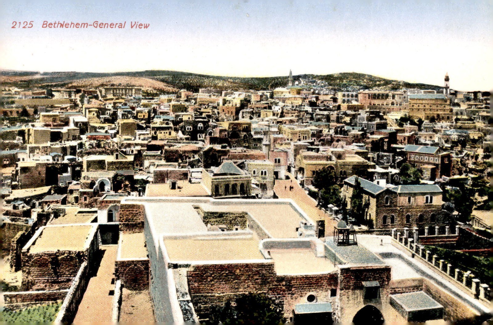 Vue générale historique de Bethléem vers 1920.