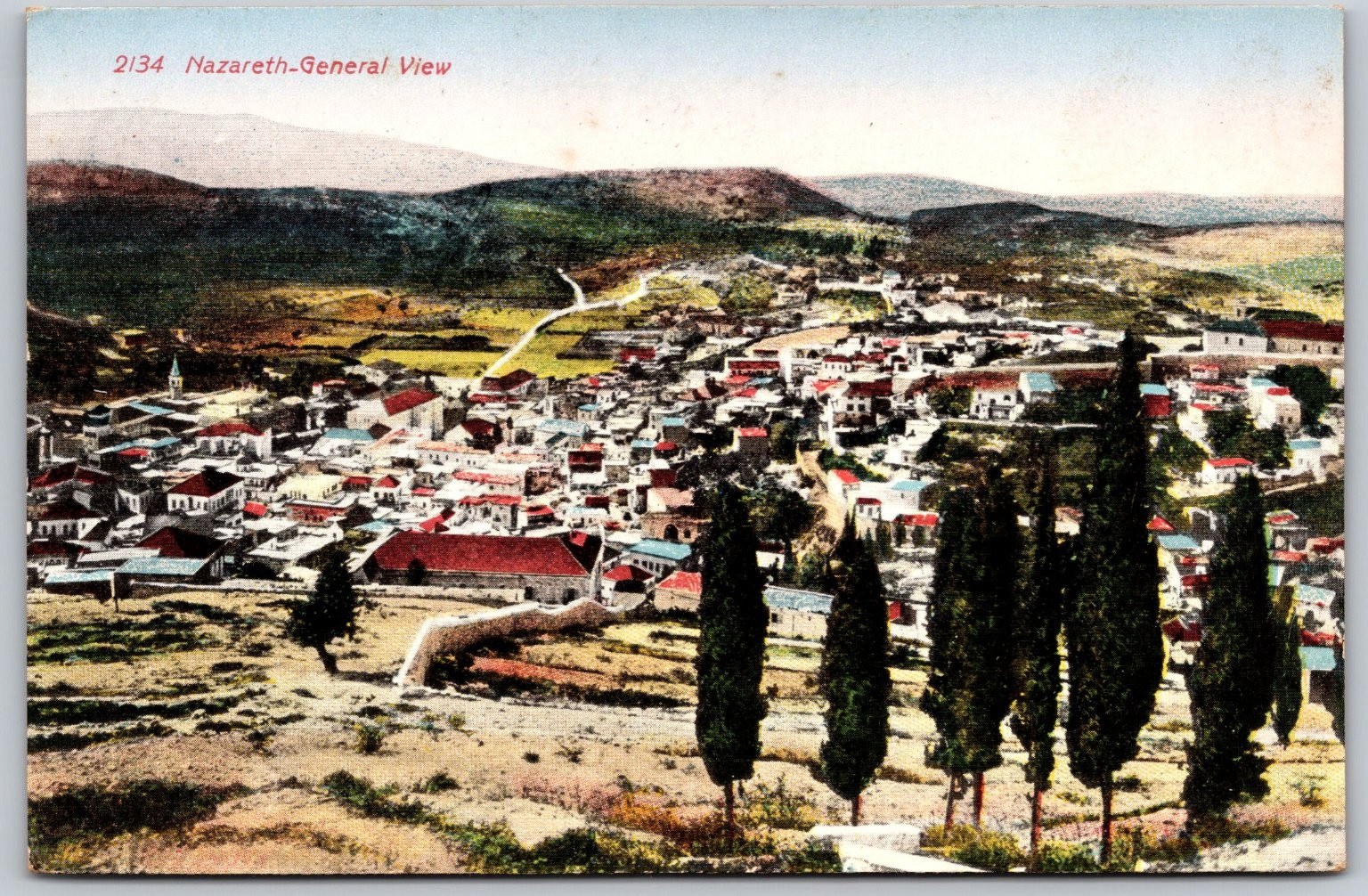 Vue générale historique de Nazareth vers 1920.