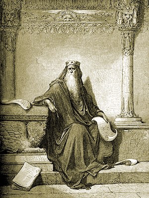 Salomon associé aux Proverbes dans une illustration de Gustave Doré.